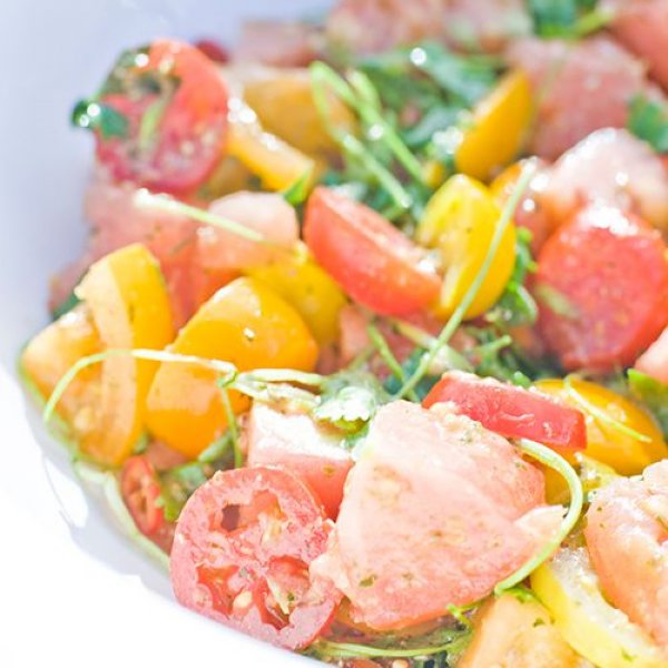 Tomatensalade Met Tijmcroutons - Recept - Okoko Recepten